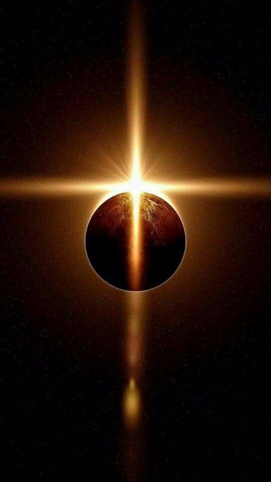 Light CROSS. September 2017, USA, Lunar Ecclipse. Proof that God exists, even in space. 