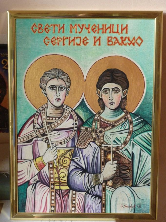 Sveti mučenici Sergej i Vakho 50x35 cm.
