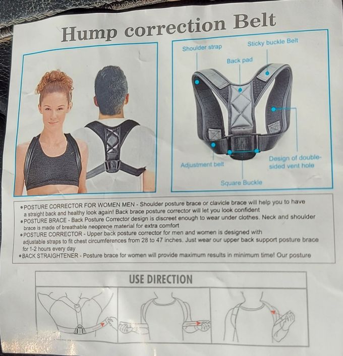 Hump correction Belt- velcro/cicak varijanta za korekciju drzanje tela (vrata, kicme, karlice), i otvaranje pluca za bolje disanje.......