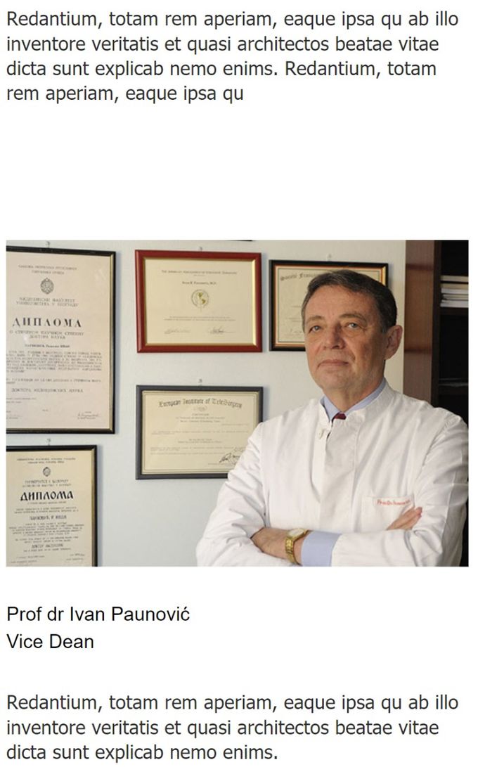 Prof dr Ivan Paunovic - Vice Dean at Medical University for 2019-2021-Belgrade-Serbia